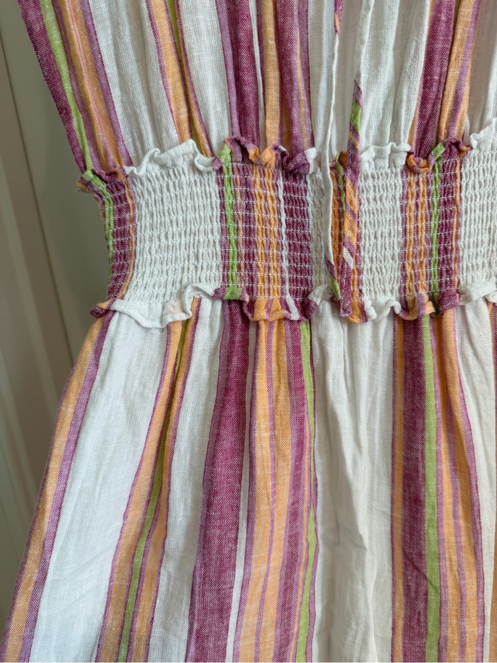 Rails Striped Midi Dress in Pink, Orange and Cream - Picture 3 of 5